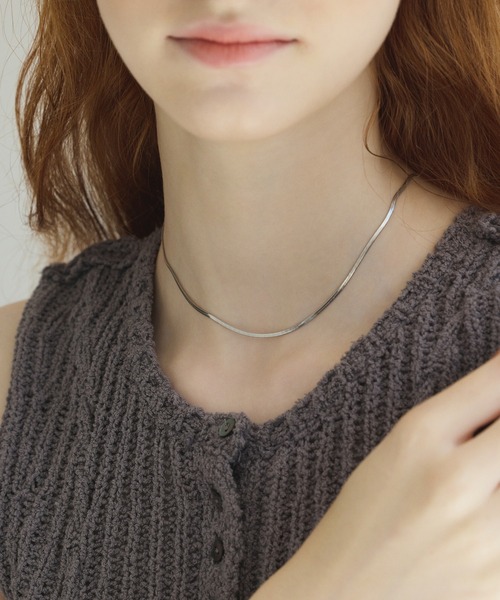 K22 スネークチェーンネックレス セール】【 金属アレルギー対応 】 2.5mm スネークチェーン