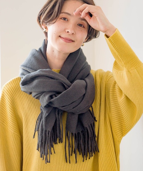 LEPSIM（レプシィム）の「洗える無地ストール23AW　967396（ストール/ショール・レディース・オレンジ/アイボリー/チャコールグレー・ONE SIZE）」の8枚目の写真