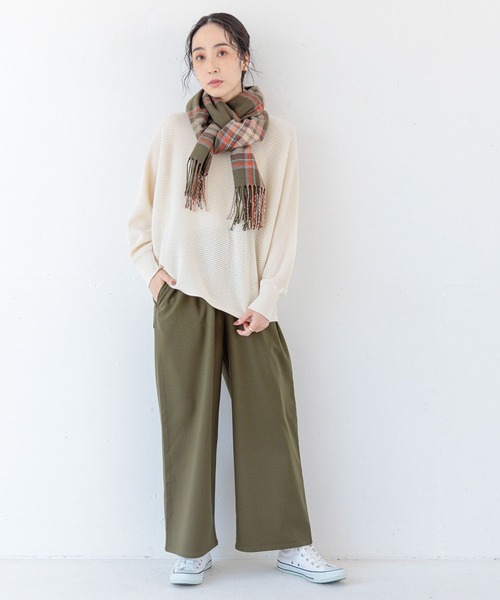 studio CLIP（スタディオクリップ）の「【3シーズンニット】12ゲージ編柄アソートプルオーバー（ニット/セーター・レディース・ネイビー/オフホワイト/マスタード/レッド・FREE）」の14枚目の写真