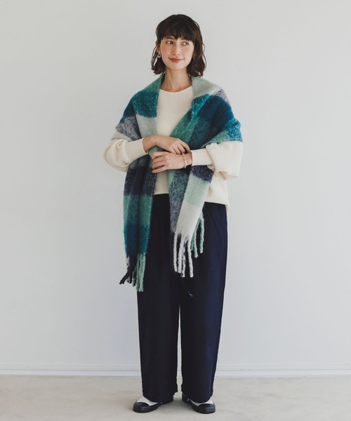 studio CLIP（スタディオクリップ）の「【3シーズンニット】12ゲージ編柄アソートプルオーバー（ニット/セーター・レディース・ネイビー/オフホワイト/マスタード/レッド・FREE）」の6枚目の写真