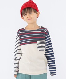 SHIPS（シップス）の「SHIPS KIDS:100～130cm / オーガニック コットン ボーダー カットソー（Tシャツ/カットソー・キッズ）」