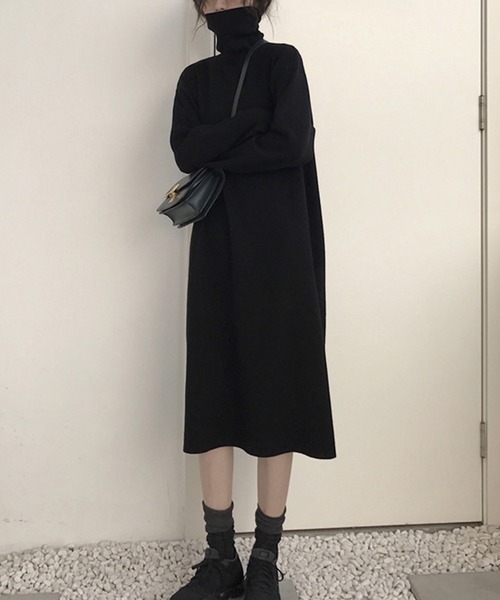 Amulet（アミュレット）の「ハイネックインナーワンピース（ワンピース・レディース・ブラック/ホワイト/ブラウン・L/XL/M）」の2枚目の写真