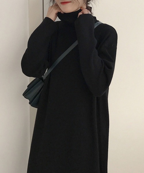 Amulet（アミュレット）の「ハイネックインナーワンピース（ワンピース・レディース・ブラック/ホワイト/ブラウン・L/XL/M）」の10枚目の写真