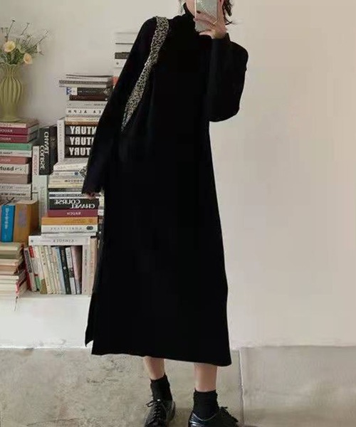 Amulet（アミュレット）の「ハイネックインナーワンピース（ワンピース・レディース・ブラック/ホワイト/ブラウン・L/XL/M）」の12枚目の写真
