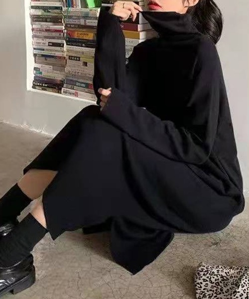 Amulet（アミュレット）の「ハイネックインナーワンピース（ワンピース・レディース・ブラック/ホワイト/ブラウン・L/XL/M）」の17枚目の写真