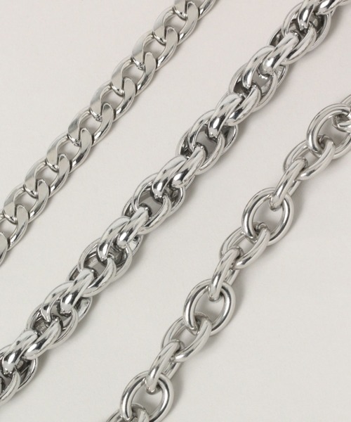 RAGEBLUE（レイジブルー）の「ボリュームステンレスチェーンブレスレット（ブレスレット・メンズ・その他1/ホワイト/オフホワイト・FREE）」の8枚目の写真