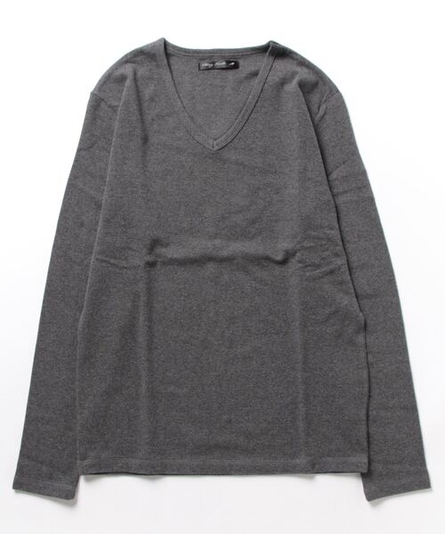 Bling Leads(ブリングリーズ)の「★Bling Leads★フライス ロンT(Tシャツ/カットソー・レディース・チャコールグレー/杢グレー/ネイビー・MEDIUM/LARGE)」の2枚目の写真