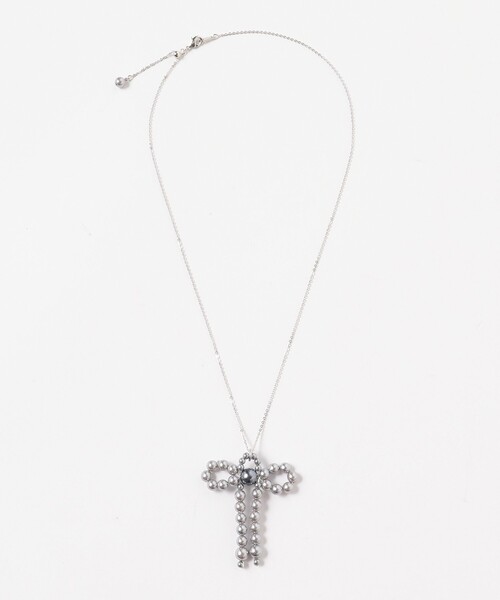 Ray BEAMS（レイビームス）の「Ray BEAMS / グレーパール リボン ネックレス（ネックレス・レディース・グレー・ONE SIZE）」の2枚目の写真