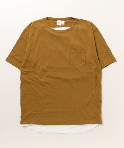 Mag.(マグ)の「ポケット付きT+タンクトップアンサンブル(Tシャツ/カットソー・メンズ・ホワイト/キャメル・MEDIUM/LARGE)」の13枚目の写真