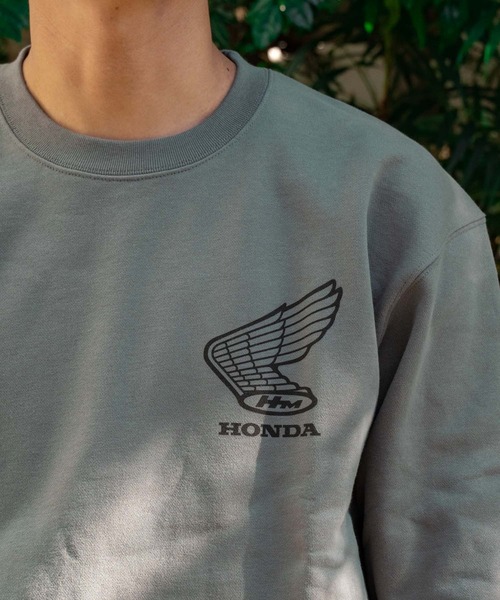THE BAREFOOT（ベアフット）の「【 HONDA / ホンダ 】 レトロウイングマーク スウェットシャツ HONDA2302HD02-55 ONI（スウェット・メンズ・ブラック/ベージュ/グリーン・L/M/XL）」の12枚目の写真