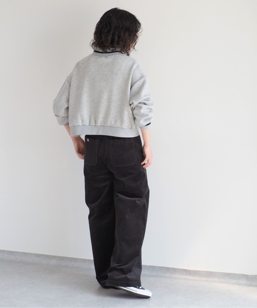 cepo(セポ)の「ダンボールハーフジップスウェット(スウェット・レディース・ブラック/グレー・M)」の9枚目の写真