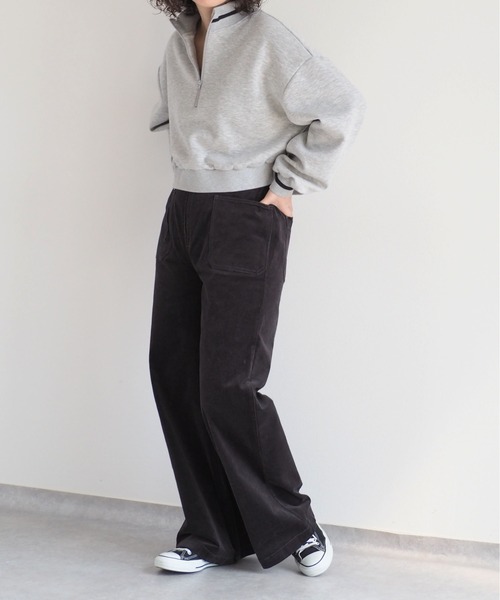 cepo(セポ)の「ダンボールハーフジップスウェット(スウェット・レディース・ブラック/グレー・M)」の7枚目の写真