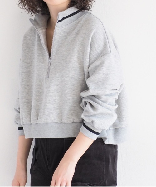 cepo(セポ)の「ダンボールハーフジップスウェット(スウェット・レディース・ブラック/グレー・M)」の4枚目の写真