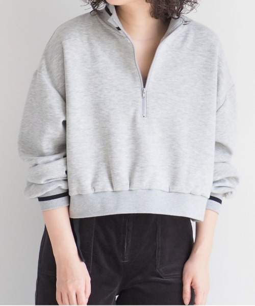 cepo(セポ)の「ダンボールハーフジップスウェット(スウェット・レディース・ブラック/グレー・M)」の3枚目の写真