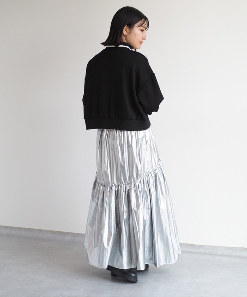 cepo(セポ)の「ダンボールハーフジップスウェット(スウェット・レディース・ブラック/グレー・M)」の16枚目の写真