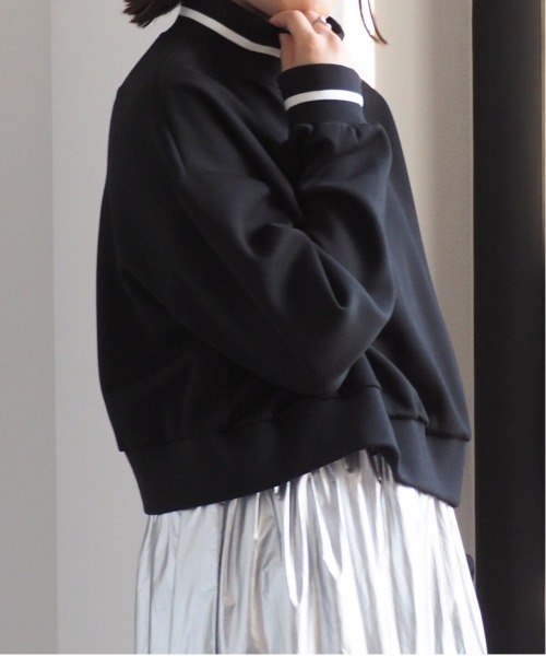 cepo(セポ)の「ダンボールハーフジップスウェット(スウェット・レディース・ブラック/グレー・M)」の10枚目の写真