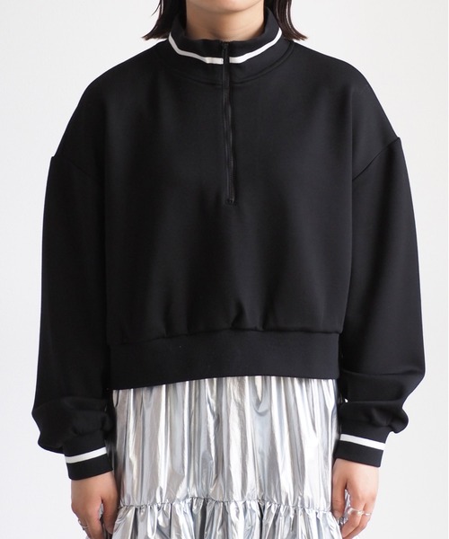 cepo(セポ)の「ダンボールハーフジップスウェット(スウェット・レディース・ブラック/グレー・M)」の17枚目の写真