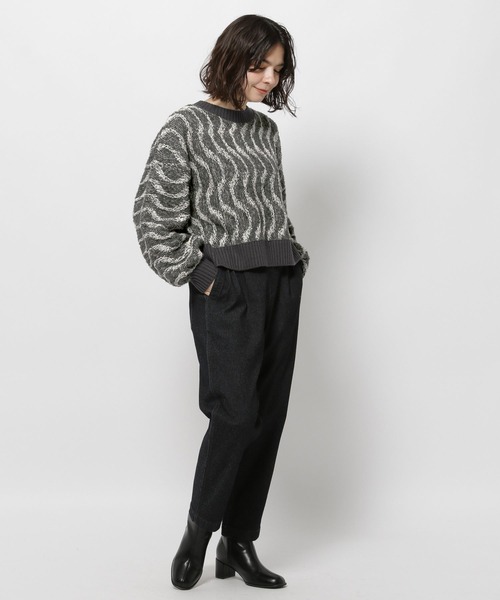 niko and...（ニコアンド）の「パイルジャガードニットプルオーバー（ニット/セーター・レディース・ピンク/チャコール/アイボリー・LARGE/MEDIUM）」の10枚目の写真