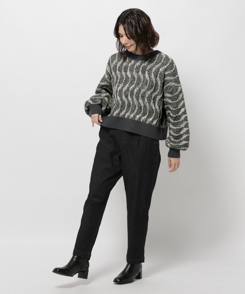 niko and...（ニコアンド）の「パイルジャガードニットプルオーバー（ニット/セーター・レディース・ピンク/チャコール/アイボリー・LARGE/MEDIUM）」の11枚目の写真