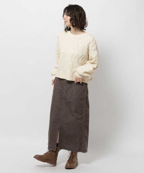 niko and...（ニコアンド）の「パイルジャガードニットプルオーバー（ニット/セーター・レディース・ピンク/チャコール/アイボリー・LARGE/MEDIUM）」の13枚目の写真