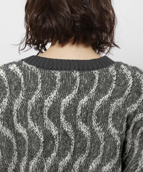 niko and...（ニコアンド）の「パイルジャガードニットプルオーバー（ニット/セーター・レディース・ピンク/チャコール/アイボリー・LARGE/MEDIUM）」の20枚目の写真