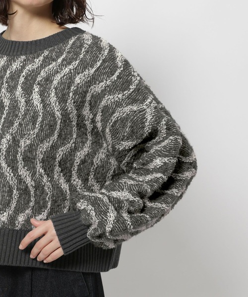 niko and...（ニコアンド）の「パイルジャガードニットプルオーバー（ニット/セーター・レディース・ピンク/チャコール/アイボリー・LARGE/MEDIUM）」の21枚目の写真