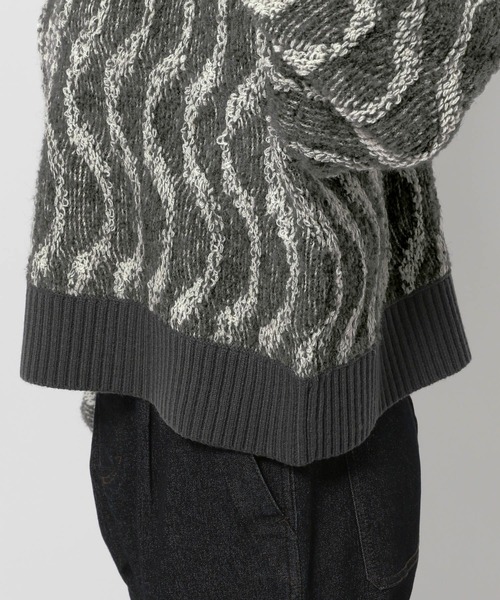 niko and...（ニコアンド）の「パイルジャガードニットプルオーバー（ニット/セーター・レディース・ピンク/チャコール/アイボリー・LARGE/MEDIUM）」の22枚目の写真