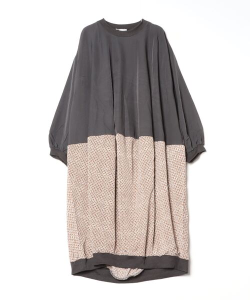 sandy（サンディー）の「sandy/切替えバルーンドレープワンピース（ワンピース・レディース・ブラック/ブラウン/グリーン・FREE）」の3枚目の写真