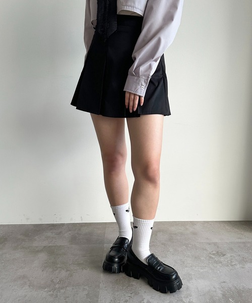 apres jour mignon(アプレジュールミニョン)の「タックミニスカパン【ZOZOTOWN限定アイテム】(スカート・レディース・ベージュ/ブラック/グレー/ブラウン系その他・X-LARGE/フリー)」の6枚目の写真