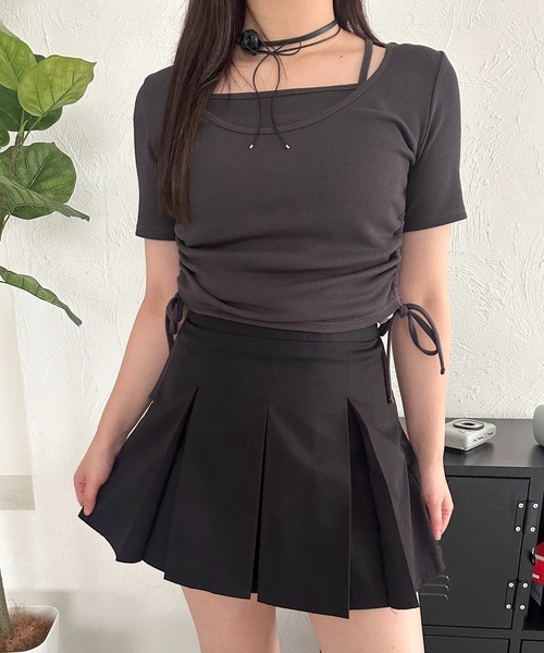 apres jour mignon(アプレジュールミニョン)の「タックミニスカパン【ZOZOTOWN限定アイテム】(スカート・レディース・ベージュ/ブラック/グレー/ブラウン系その他・X-LARGE/フリー)」の16枚目の写真