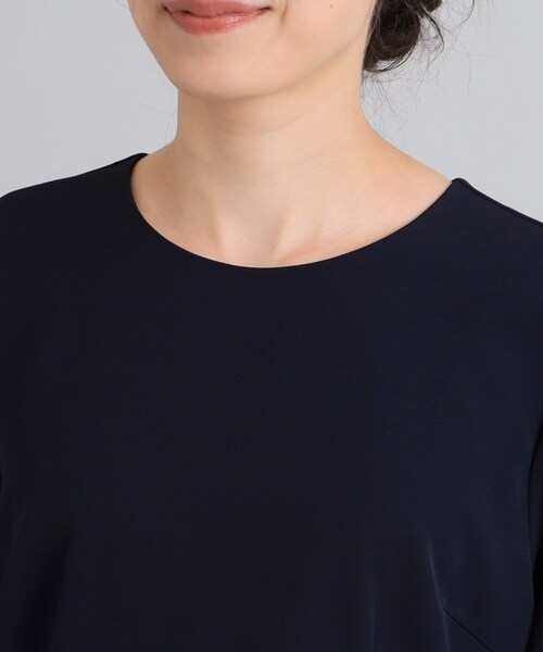 OPAQUE.CLIP（オペークドットクリップ）の「◆≪通勤・セレモニー/セットアップ対応≫ タックフレアワンピース/ダブルクロス【洗濯機洗い可】（ワンピース・レディース・ネイビー/ブラック/ライトベージュ・36/38/40/42）」の19枚目の写真