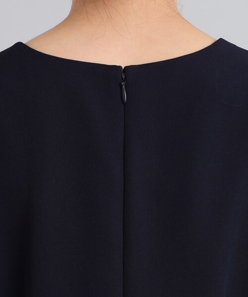 OPAQUE.CLIP（オペークドットクリップ）の「◆≪通勤・セレモニー/セットアップ対応≫ タックフレアワンピース/ダブルクロス【洗濯機洗い可】（ワンピース・レディース・ネイビー/ブラック/ライトベージュ・36/38/40/42）」の20枚目の写真