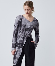 tシャツ 「tageechita」カットオフボートネックカットソー レディース tageechita tシャツ 「tageechita」カットオフボードネック