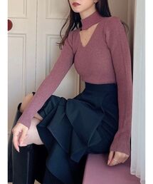 RESEXXY | デコルテオープンニットトップス(ニット/セーター)