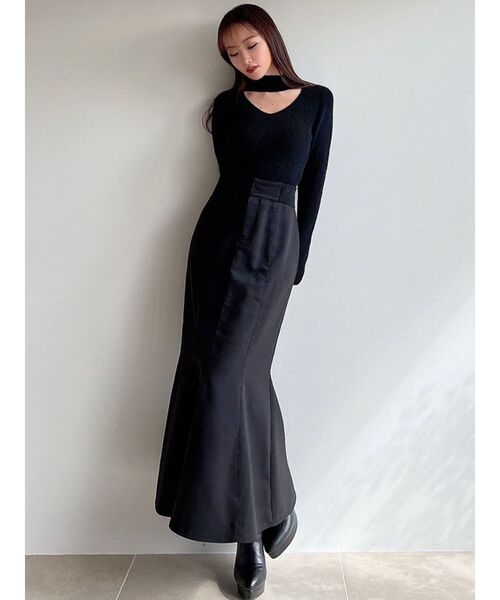 RESEXXY（リゼクシー）の「デコルテオープンニットトップス（ニット/セーター・レディース・ホワイト/ブラック/ピンク・FREE）」の12枚目の写真