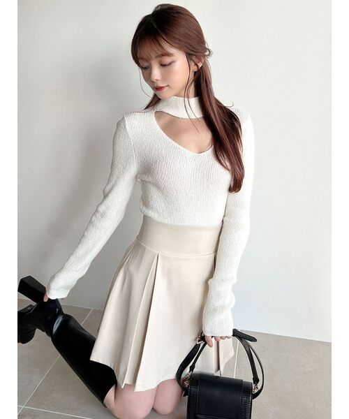 RESEXXY（リゼクシー）の「デコルテオープンニットトップス