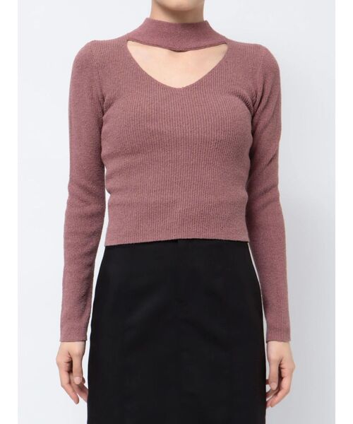 RESEXXY（リゼクシー）の「デコルテオープンニットトップス（ニット/セーター・レディース・ホワイト/ブラック/ピンク・FREE）」の16枚目の写真