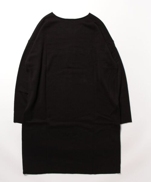 RANAN（ラナン）の「[ウォッシャブル]カシミヤタッチVネックニットワンピース（ワンピース・レディース・ブルー/ブラック/ピンク/グレイッシュベージュ/アイボリー/ネイビー/グレイッシュブルー/グリーン・LL/L/M）」の9枚目の写真
