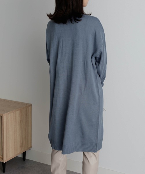 RANAN（ラナン）の「[ウォッシャブル]カシミヤタッチVネックニットワンピース（ワンピース・レディース・ブルー/ブラック/ピンク/グレイッシュベージュ/アイボリー/ネイビー/グレイッシュブルー/グリーン・LL/L/M）」の20枚目の写真