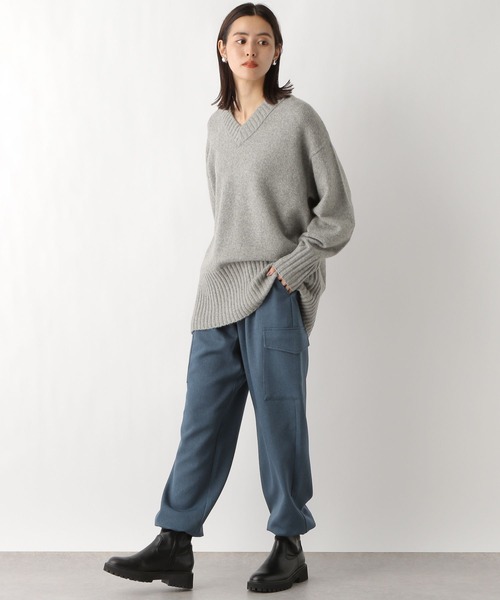 LEPSIM（レプシィム）の「5ゲージアンゴラミックスVチュニック　984151（ニット/セーター・レディース・グレー/ベージュ/ネイビー/ブルー・FREE）」の10枚目の写真