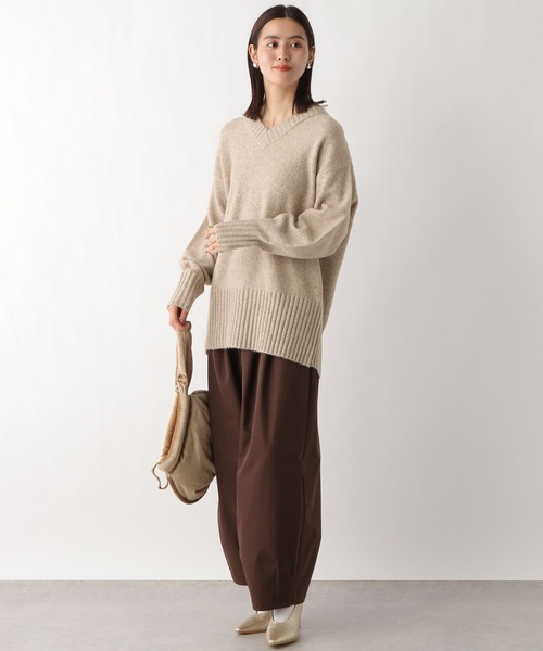 LEPSIM（レプシィム）の「5ゲージアンゴラミックスVチュニック　984151（ニット/セーター・レディース・グレー/ベージュ/ネイビー/ブルー・FREE）」の18枚目の写真