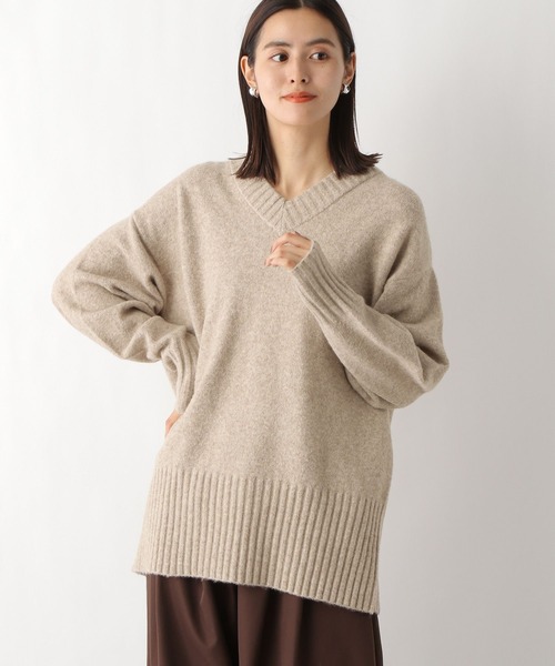 LEPSIM（レプシィム）の「5ゲージアンゴラミックスVチュニック　984151（ニット/セーター・レディース・グレー/ベージュ/ネイビー/ブルー・FREE）」の11枚目の写真