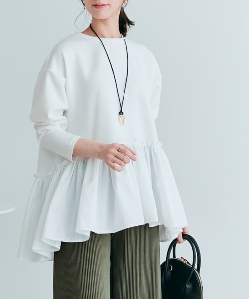 mamamo】WzipダンボールペプラムTOPS | natural couture