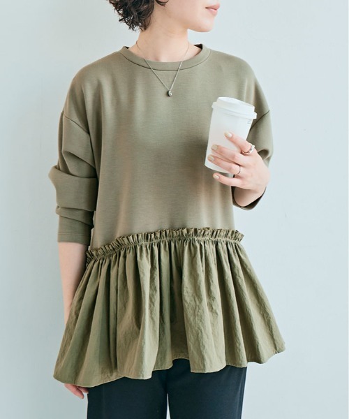 tシャツ 異素材ペプラムプルオーバー レディース 異素材ペプラムプルオーバー[DR47-21A110]｜URBAN RESEARCH公式