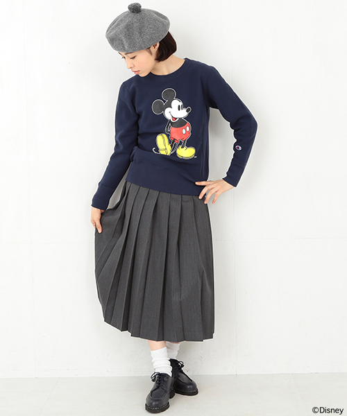 BEAMS BOY（ビームスボーイ）の「BEAMS BOY / ギャバ プリーツスカート（スカート・レディース・グレー/ネイビー・ONE SIZE）」の5枚目の写真