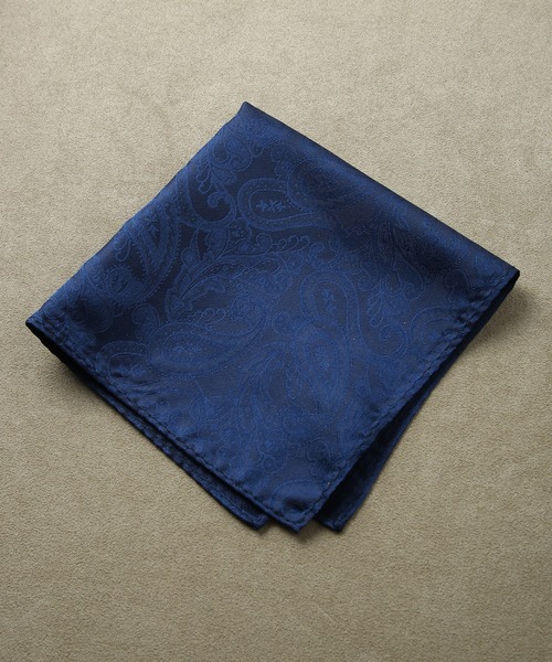 シャドーペイズリー柄チーフ（同素材ネクタイあり）（バンダナ/スカーフ）｜CROWDED CLOSET（クラウデッドクローゼット）