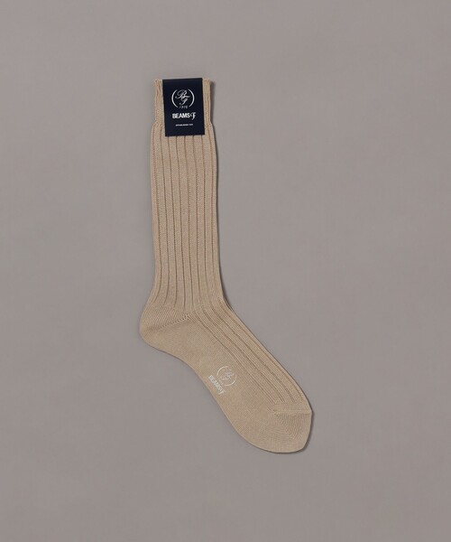 BEAMS F（ビームスエフ）の「BEAMS F / ダブルリブ ソックス（ソックス/靴下・メンズ・ブラック/ブラウン/ネイビー/ロイヤルブルー/ベージュ/グレー/オフホワイト・ONE SIZE）」の5枚目の写真