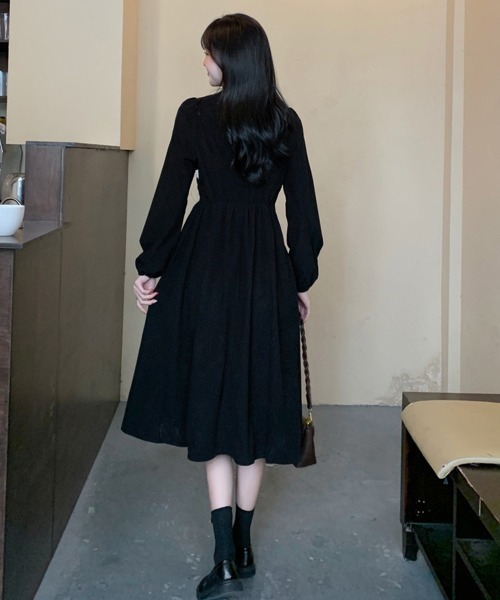 Miniministore(ミニミニストア)の「コーデュロイワンピース レイヤード風秋冬(ワンピース・レディース・ライトブラウン/ブラック・フリー)」の5枚目の写真
