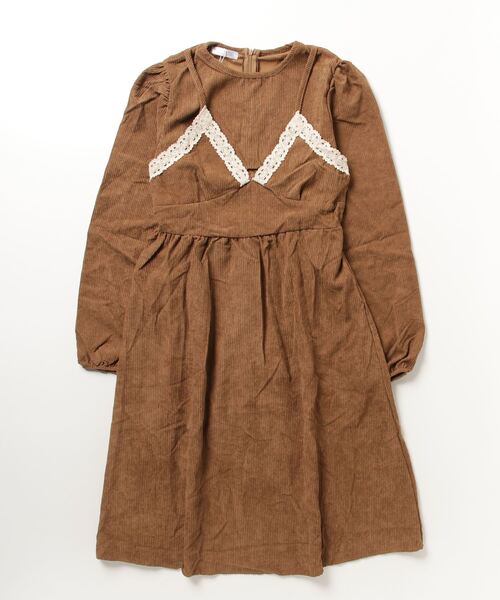 Miniministore(ミニミニストア)の「コーデュロイワンピース レイヤード風秋冬(ワンピース・レディース・ライトブラウン/ブラック・フリー)」の21枚目の写真