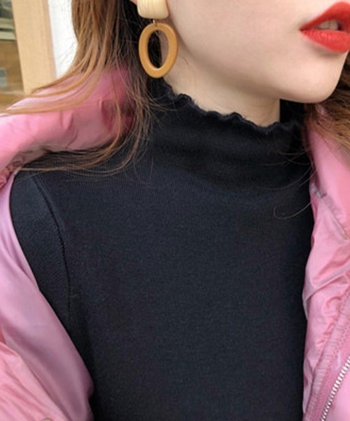 Miniministore（ミニミニストア）の「裏起毛ハイネックニットトップスレディース（ニット/セーター・レディース・アイボリー/ダークベージュ/ブラック/ベージュ・フリー）」の10枚目の写真